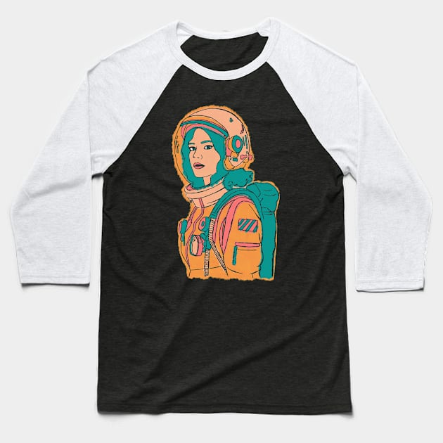 Spring astronaut Baseball T-Shirt by Swadeillustrations